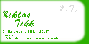 miklos tikk business card